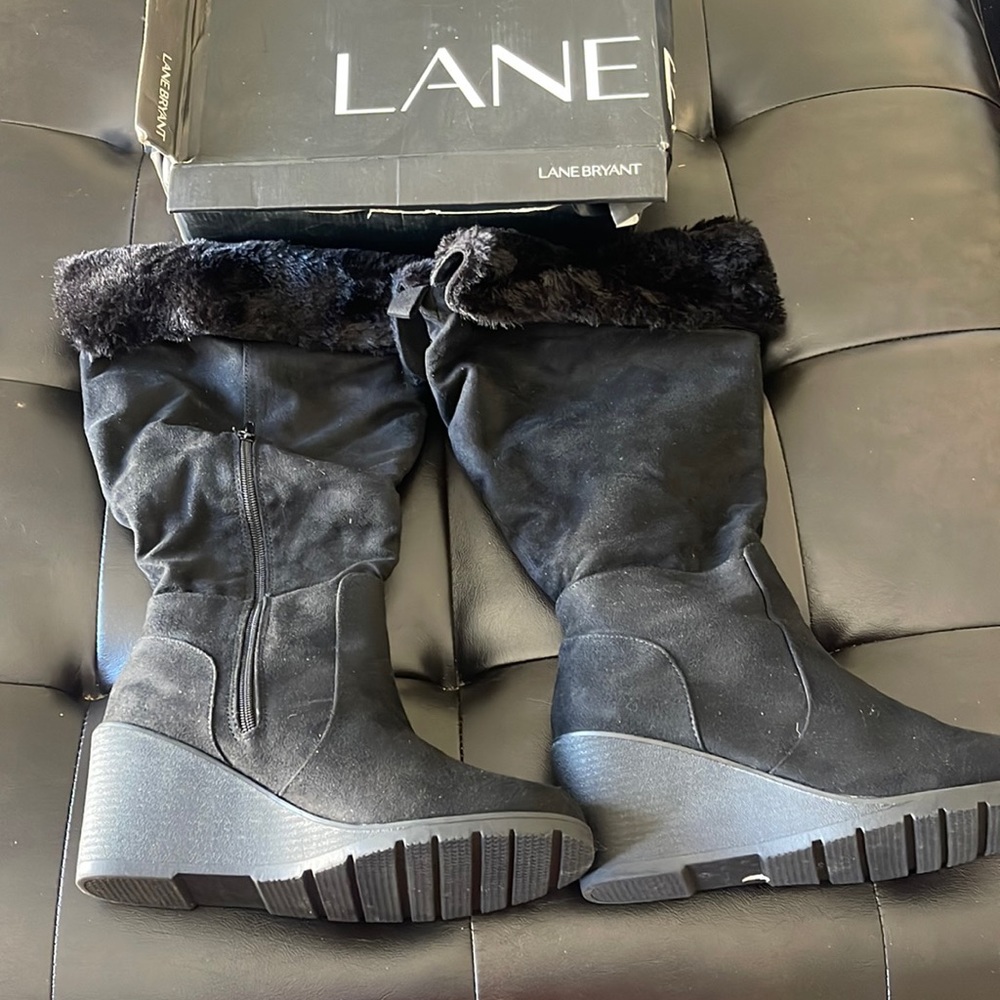 Wide calf high boots